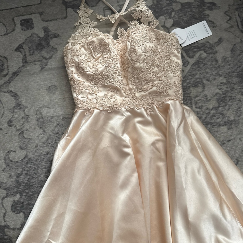 Elegant Cream Lace Women Dress